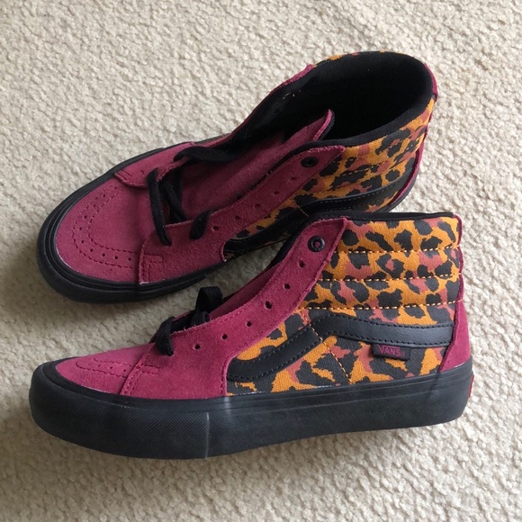 NEW Sk8 Hi Pro Punk Leopard Shoes Sneakers - Picture 4 of 7